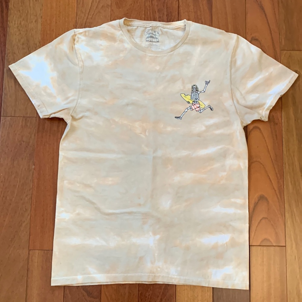 Call Your Mother 100% cotton Skeleton Surfer Good Vibes Vacation Tee Shirt